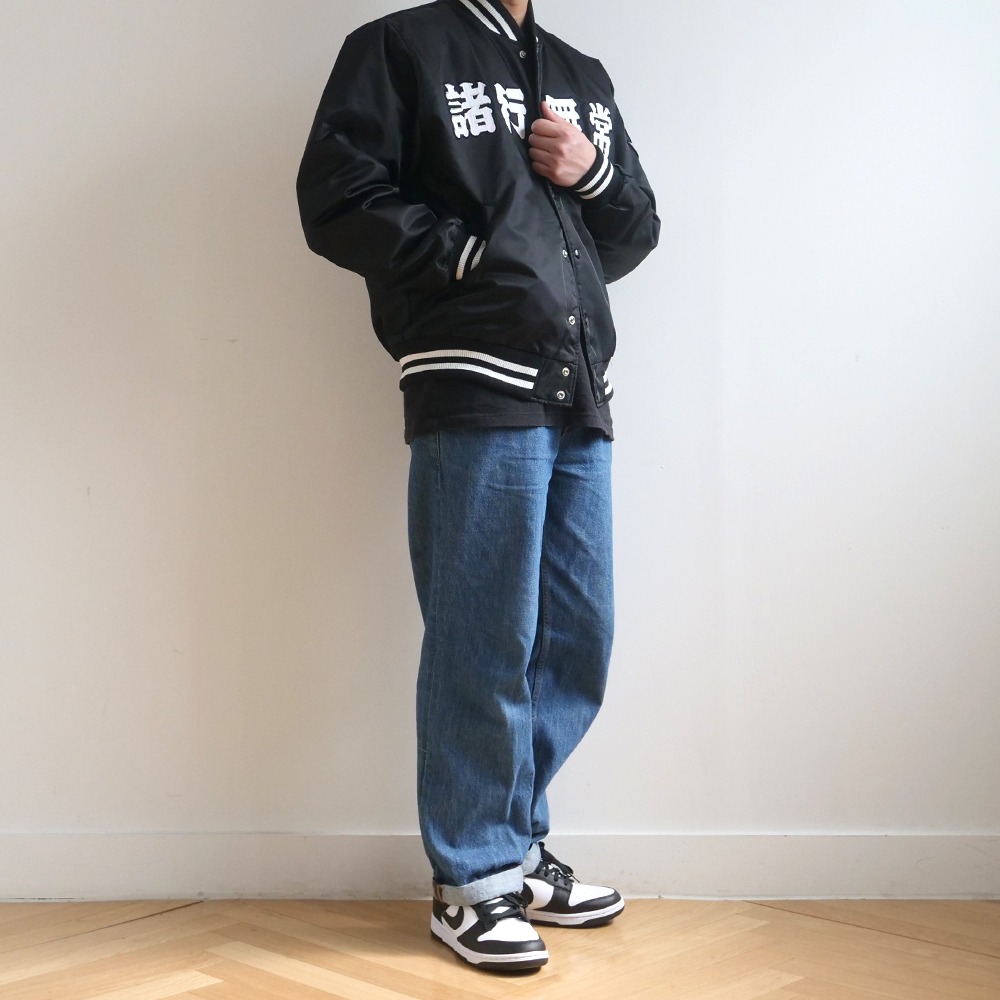 [Youngwall Junction]  Anicca Club Baseball Jacket Black 2021