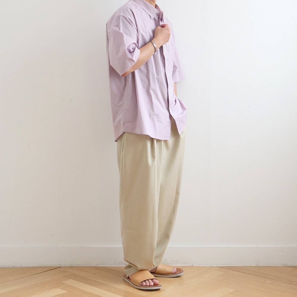 [Shirter]  Loosed Half Shirt Lavender
