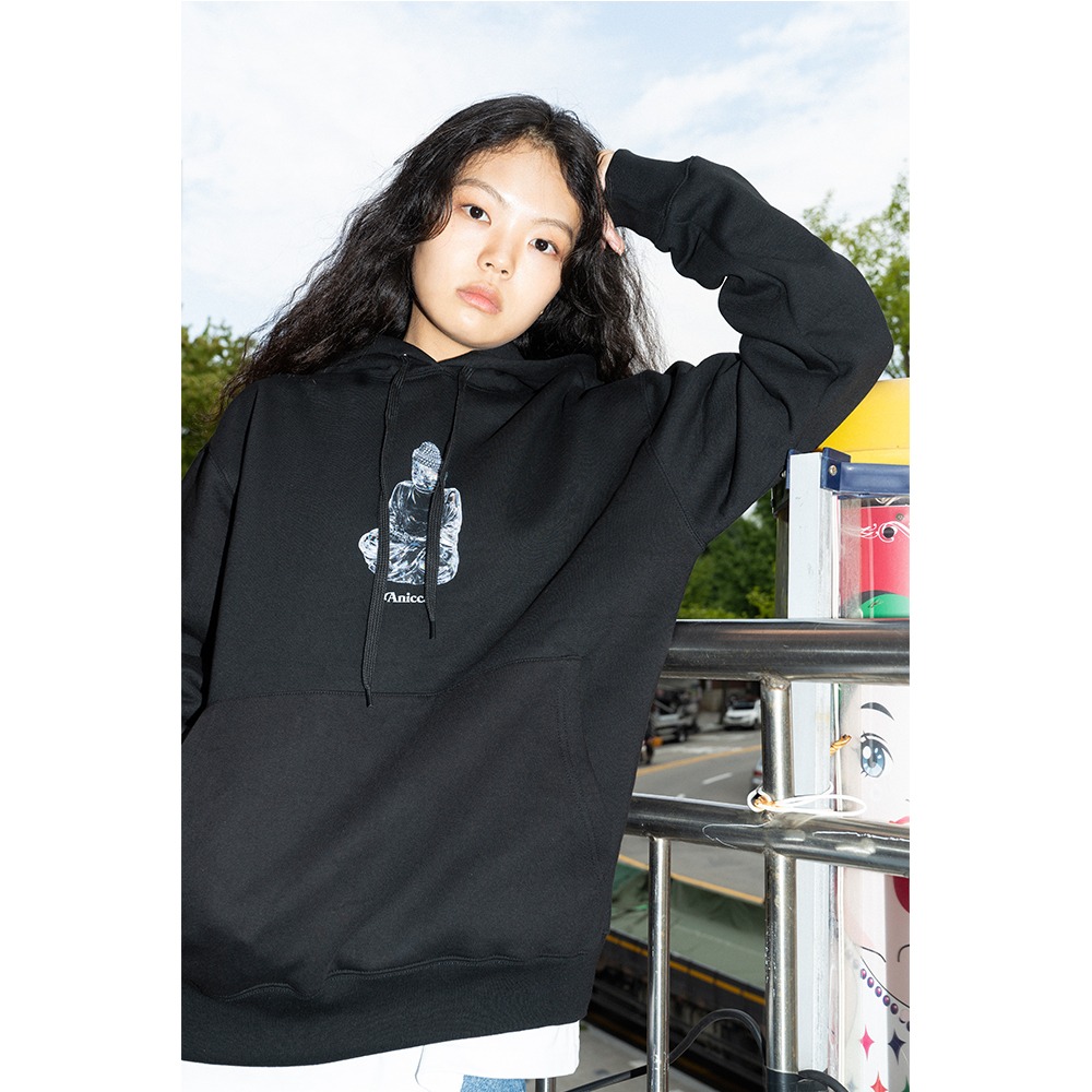 [Youngwall Junction]  Glass Buddha Hoodie Black