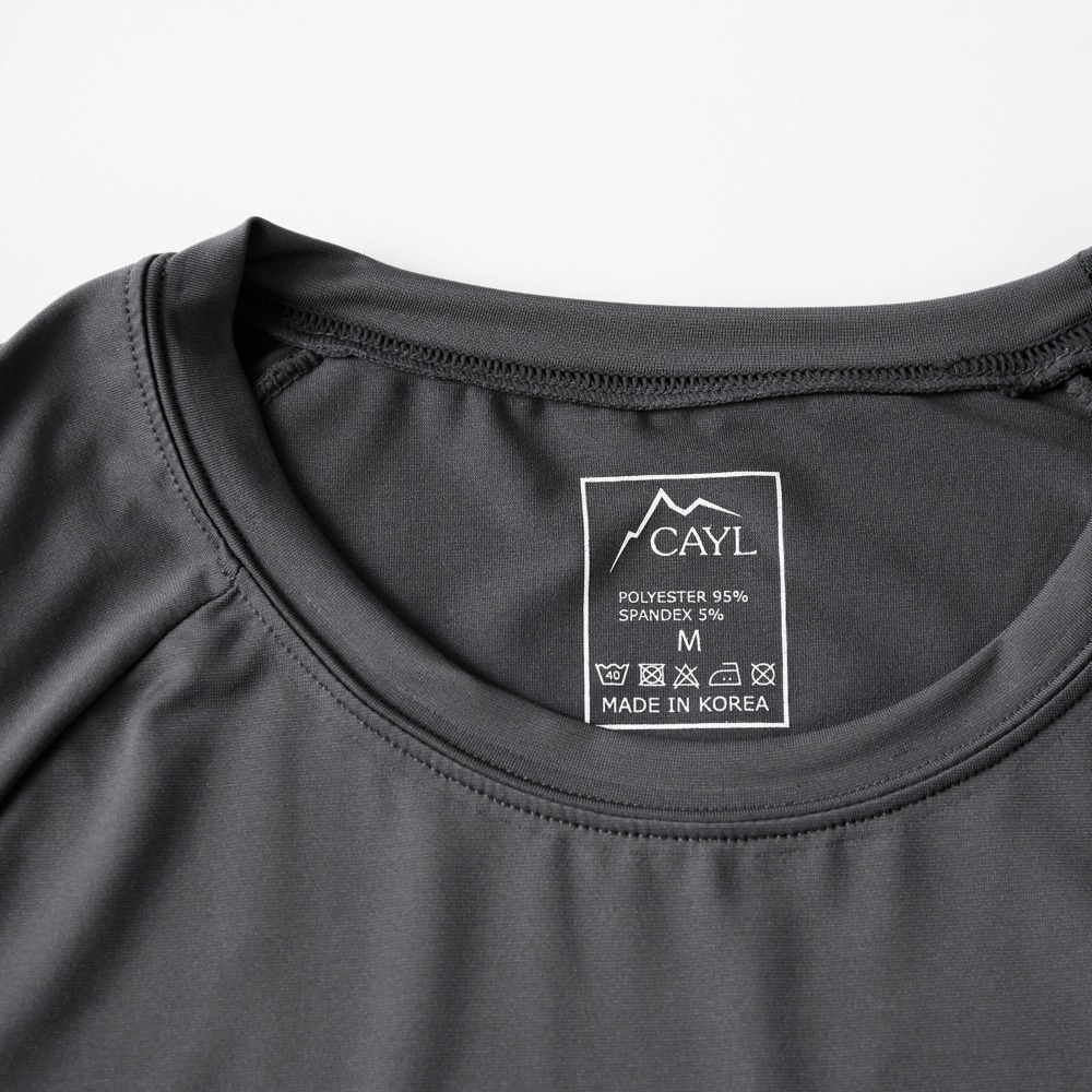 [Cayl]  Logo Long Sleeve Charcoal