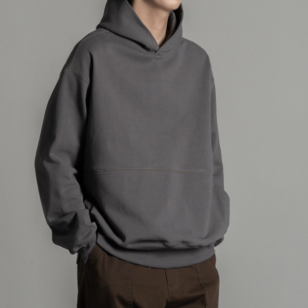 [Rough Side]  22S/S Oversized Hoodie Charcoal