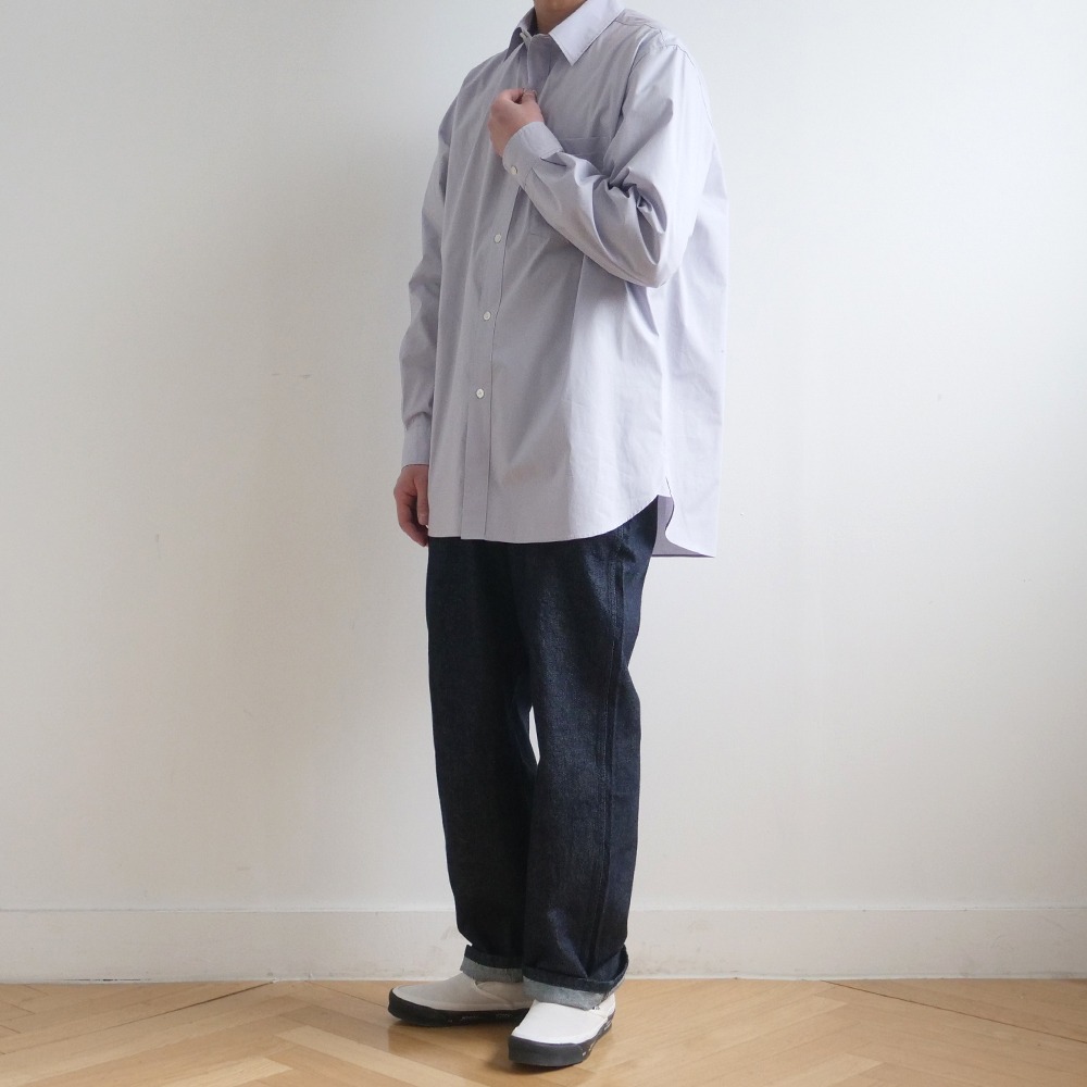 [Ourselves]  Type Writer Relaxed Shirts Dusty Lavender  3/4까지 10% 할인