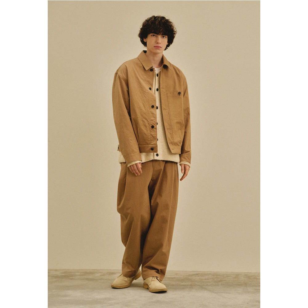 [Art if acts]  Side Two Tuck Pants Beige