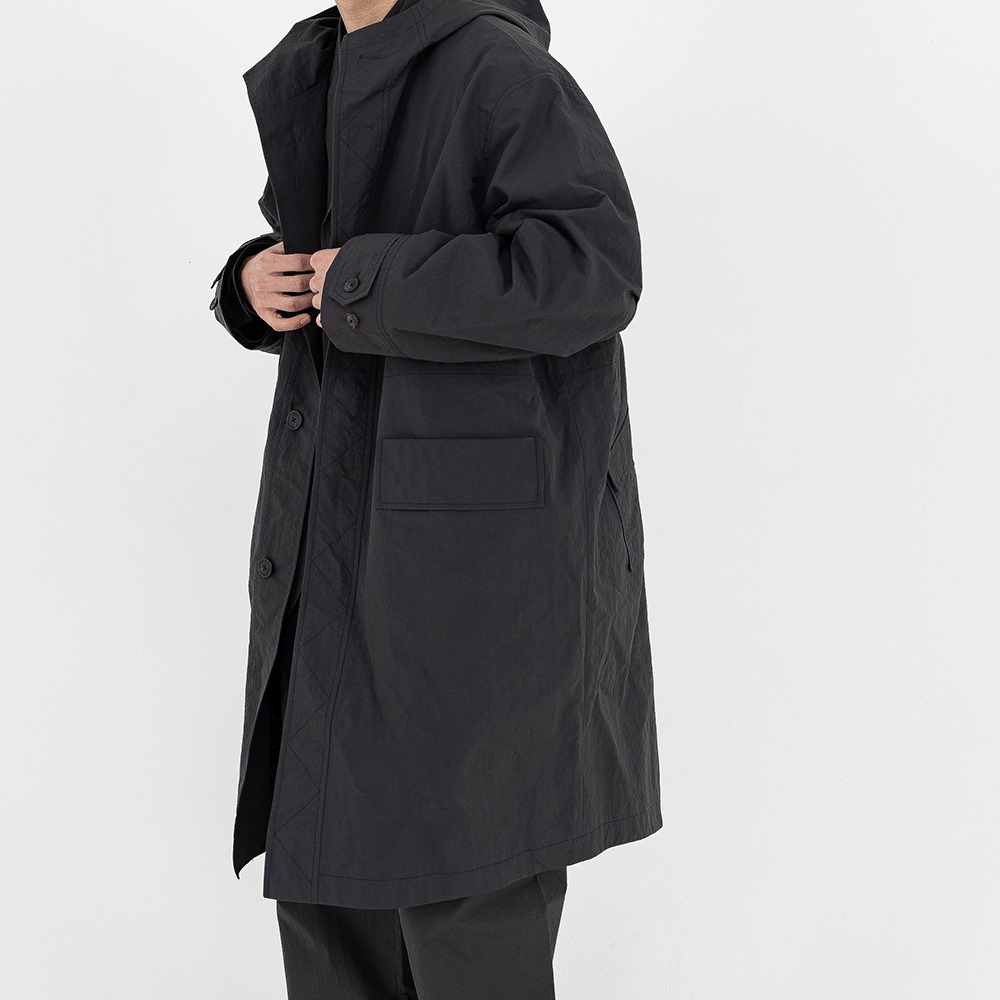 [Ourselves] Explorer Hooded Coat Charcoal