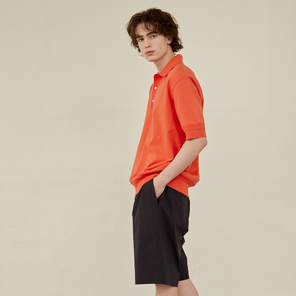 [Horlisun]  22SS Dana Cotton Pullover Collar Knit Orange