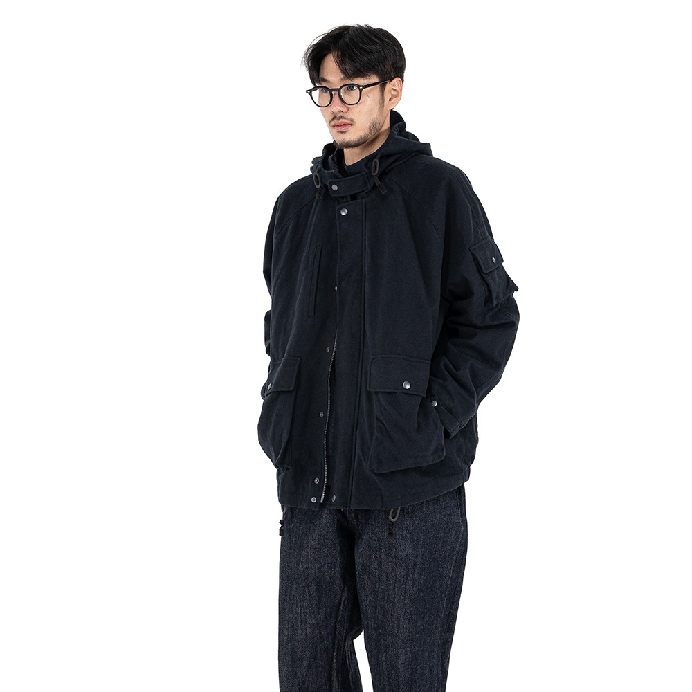 [Ourselves]  Mil Flannel Mountain Parka Navy