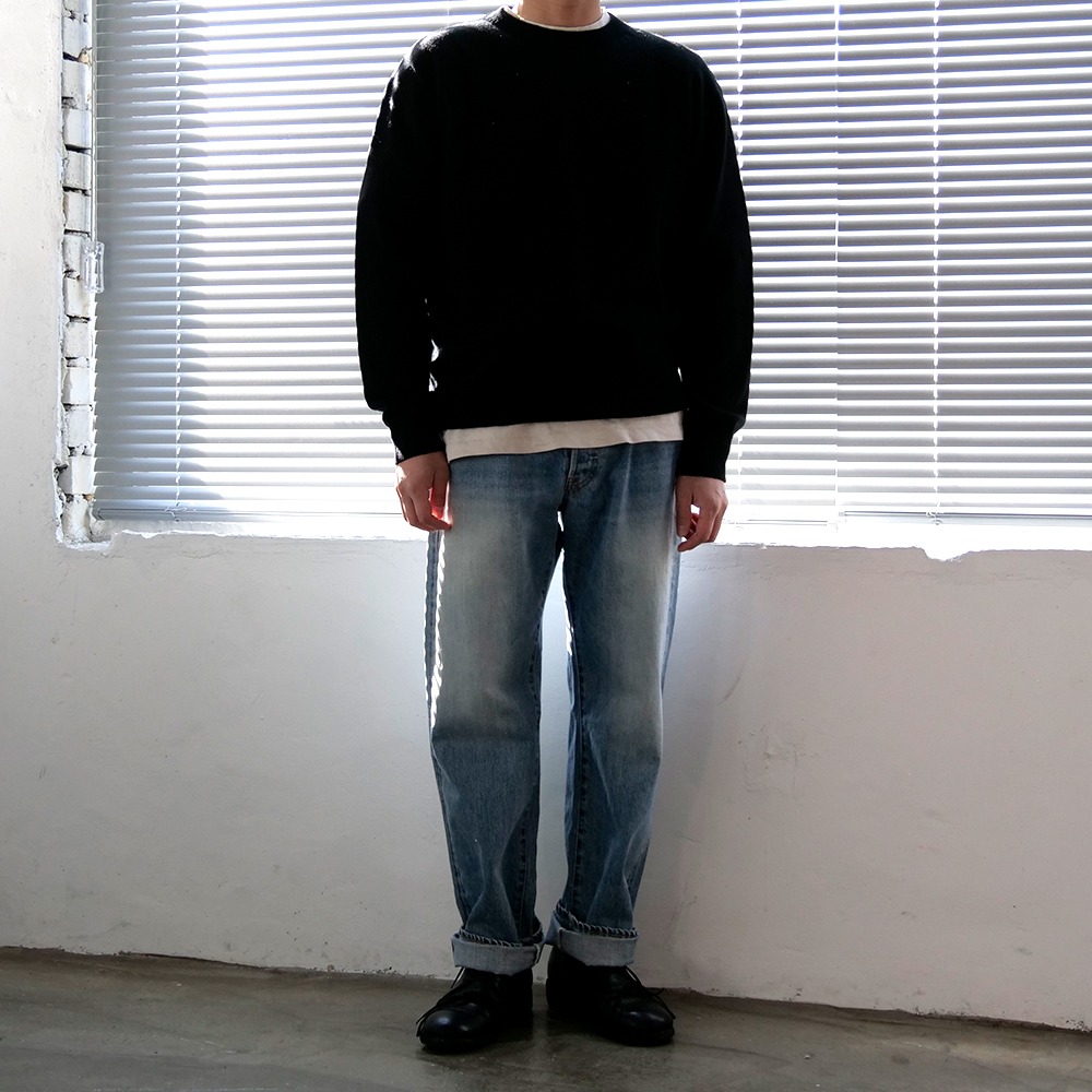 [Would Be]  Wool Cashmere Crewneck Knit Black