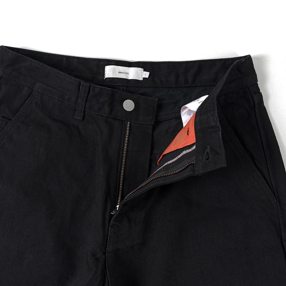 [Ourselves]  Organic Cotton Relaxed Denim Pants Black One Wash  ~4/22 10%Off