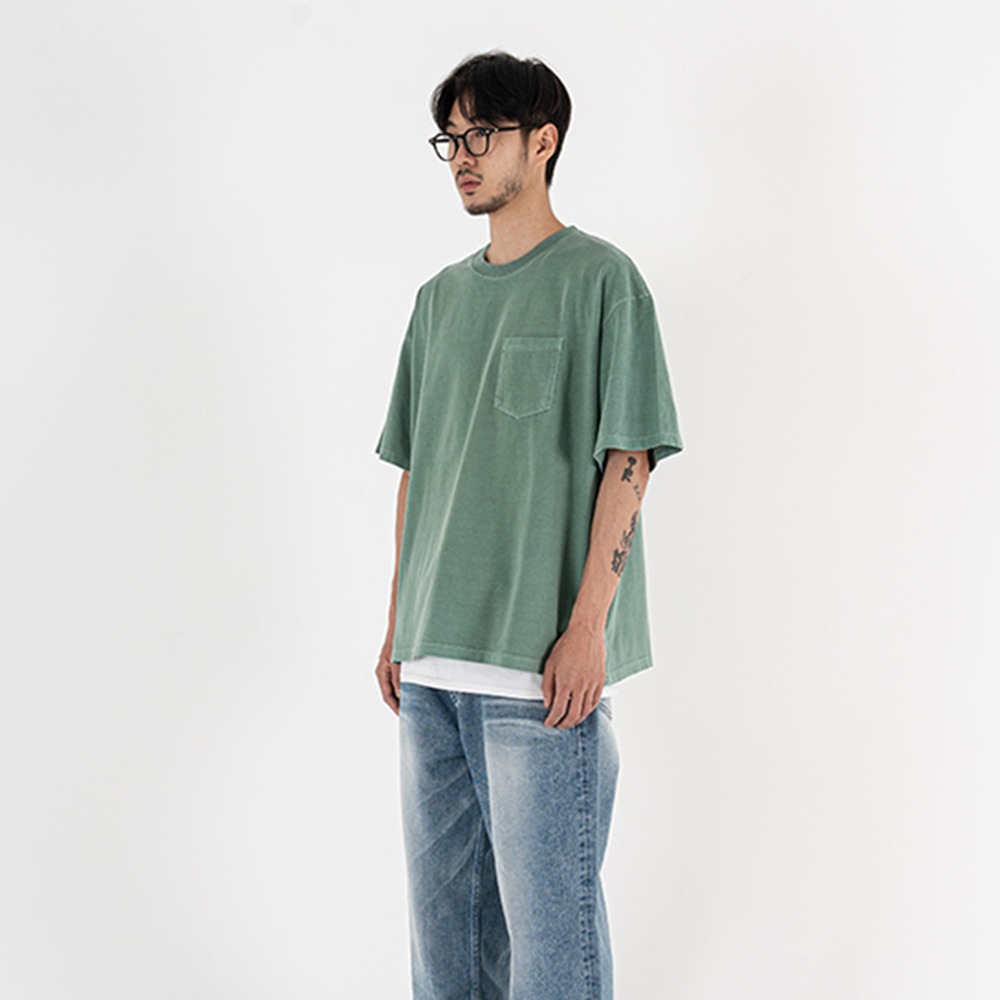 [Ourselves]  Noncare T-Shirts Vintage Green