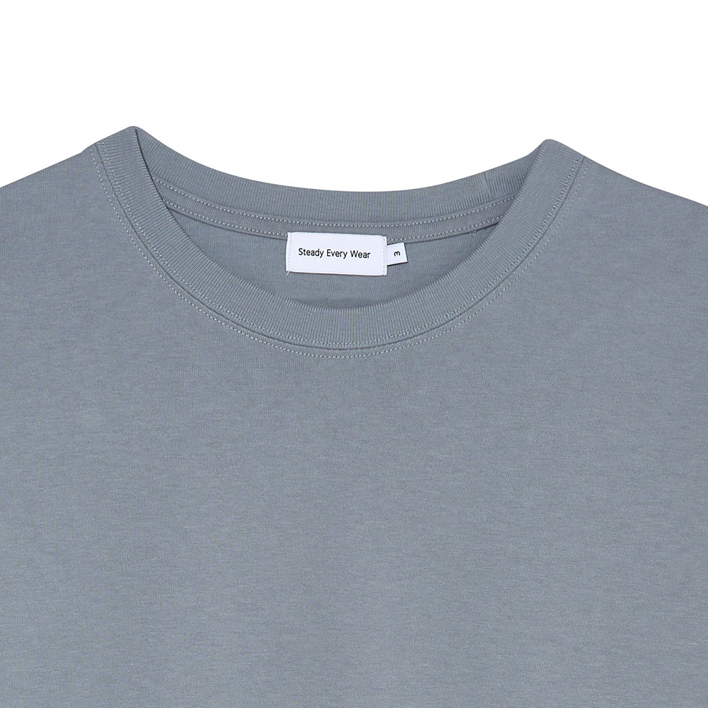 [Steady Every Wear]  Relaxed Short Sleeved T-shirts Light Blue