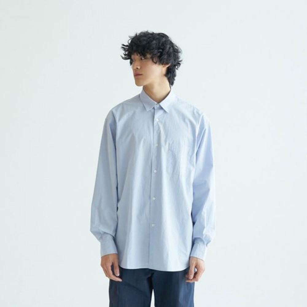 [Fall Break]  Plain Cotton Shirts Light Blue