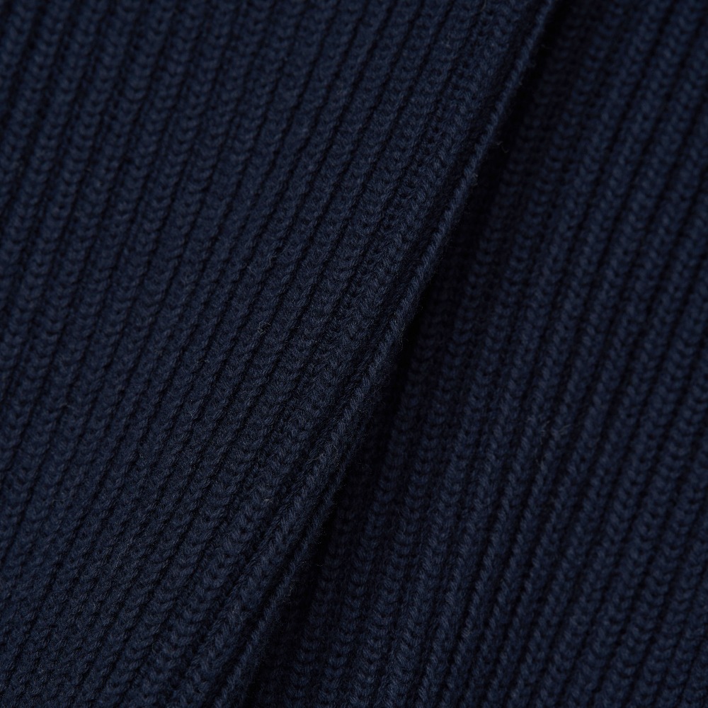 [Steady Every Wear] Cotton Rib Collar Knit Dark Navy