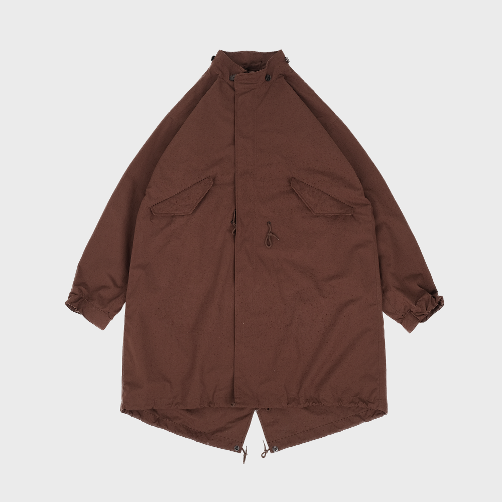 [Bonrrow]  Silk Nep Mods Coat Brown