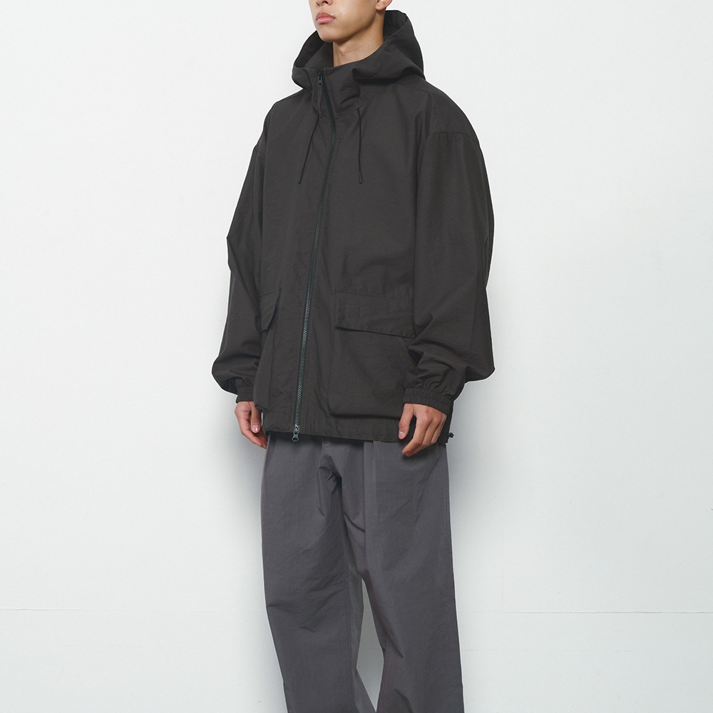 [Horlisun]  24SS Breeze Cotton hood Jacket Charcoal