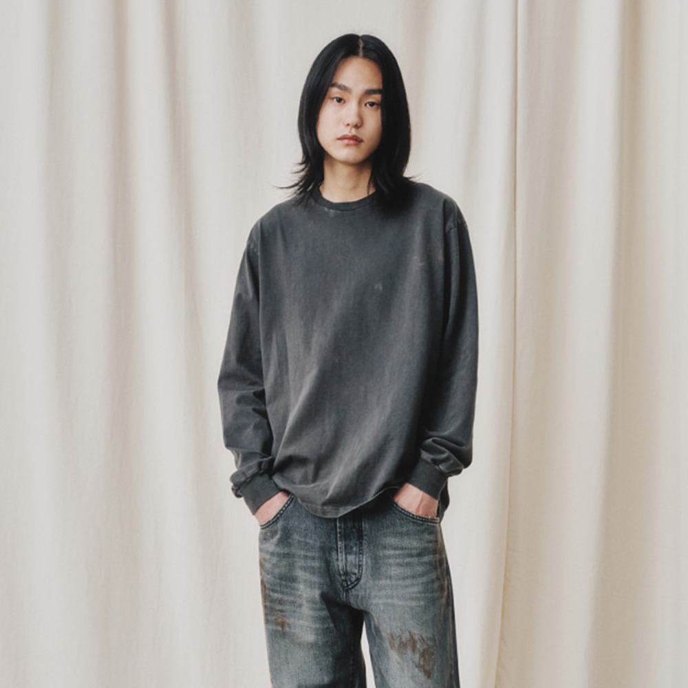[Art if acts]  24SS Garment Dyed Long Sleeve Charcoal